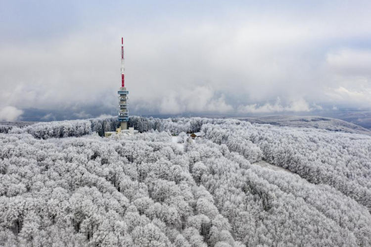 Kékestetőn csütörtökön csak mínusz 2 Celsius-fokig emelkedett a hőmérséklet